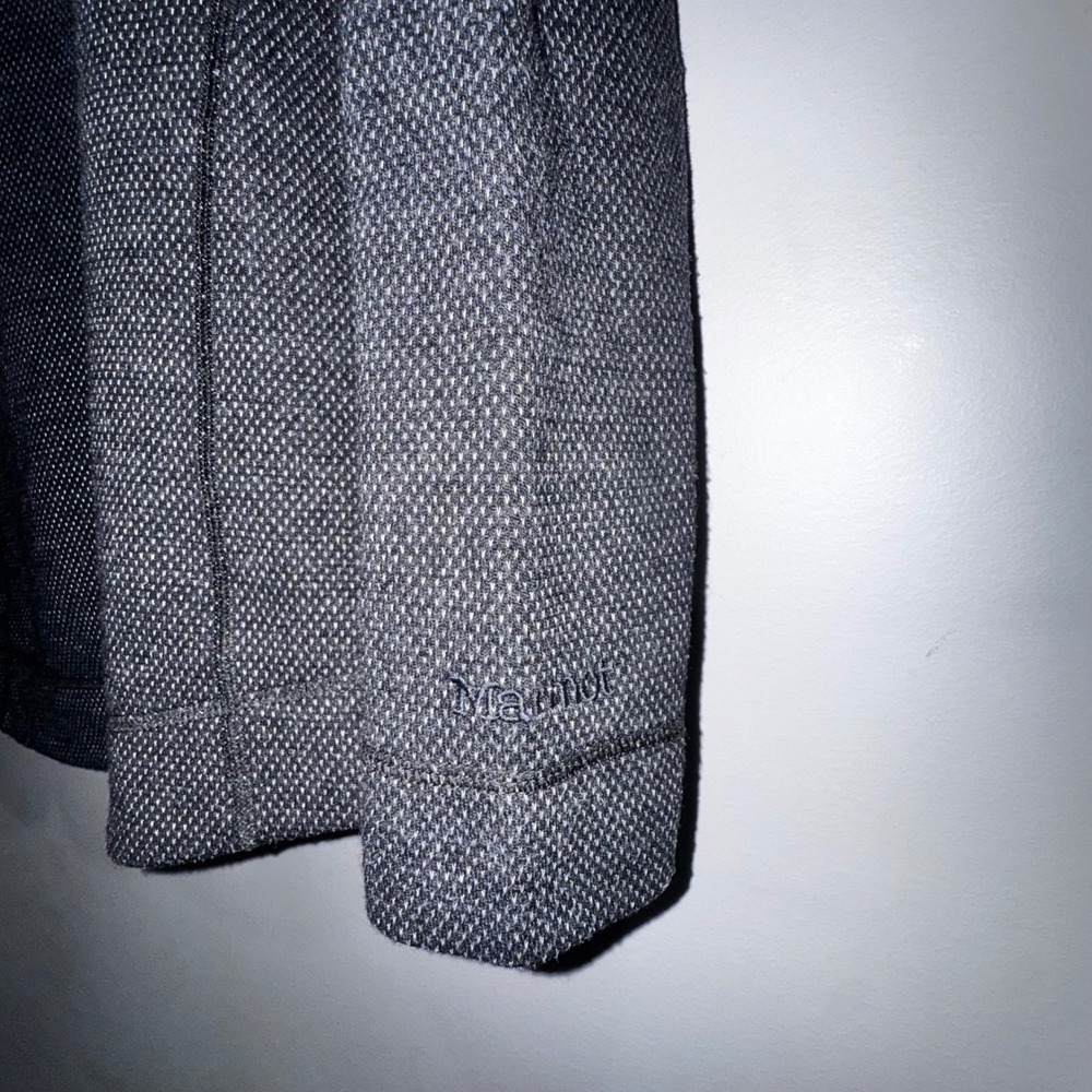 Marmot‎ Addy Pullover Women Lg Charcoal Gray EUC Wool Blend Button Neck Gorpcore - Picture 5 of 12